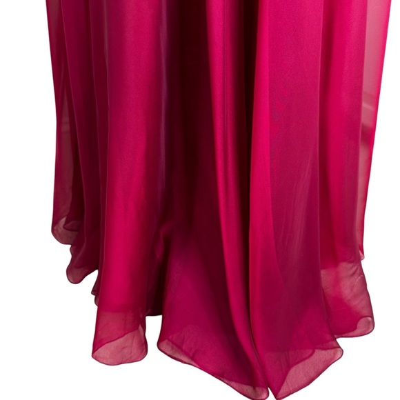 LA FEMME Strapless Prom Formal Dress Gown Cranberry Size 6 NWT - Picture 11 of 16